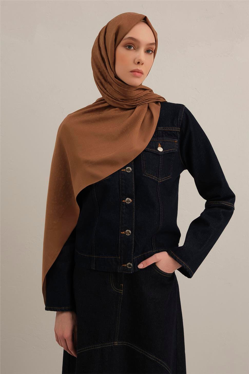 Armine - Damla Desen Bambu Cotton Şal 1 (%83 Pamuk %17 Bambu) S00OA0444424
