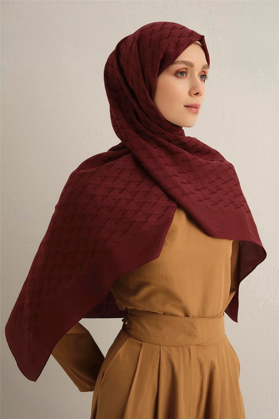 Armine - Pamora AA Monogram Şal 3 (%61 Floş %39 Pamuk) S00OA0444435