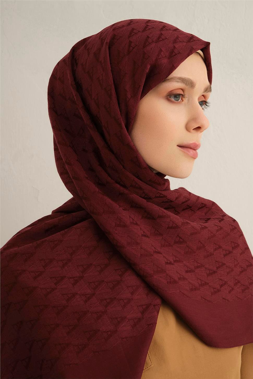 Armine - Pamora AA Monogram Şal 3 (%61 Floş %39 Pamuk) S00OA0444435