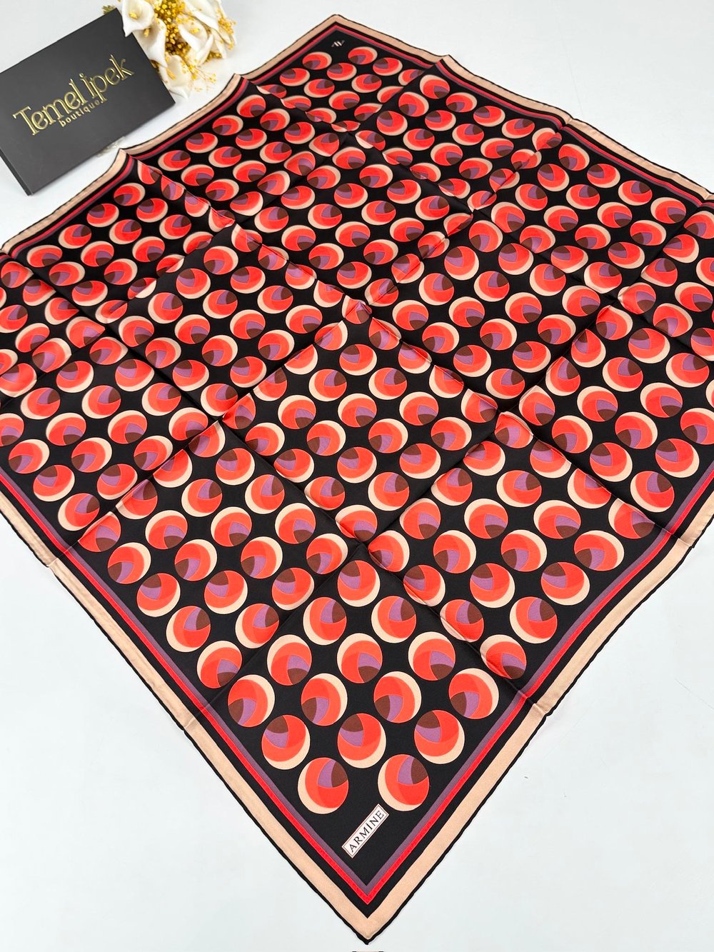 Armine - Sonbahar Kış Saf Twill İpek Eşarp 9219D(T)