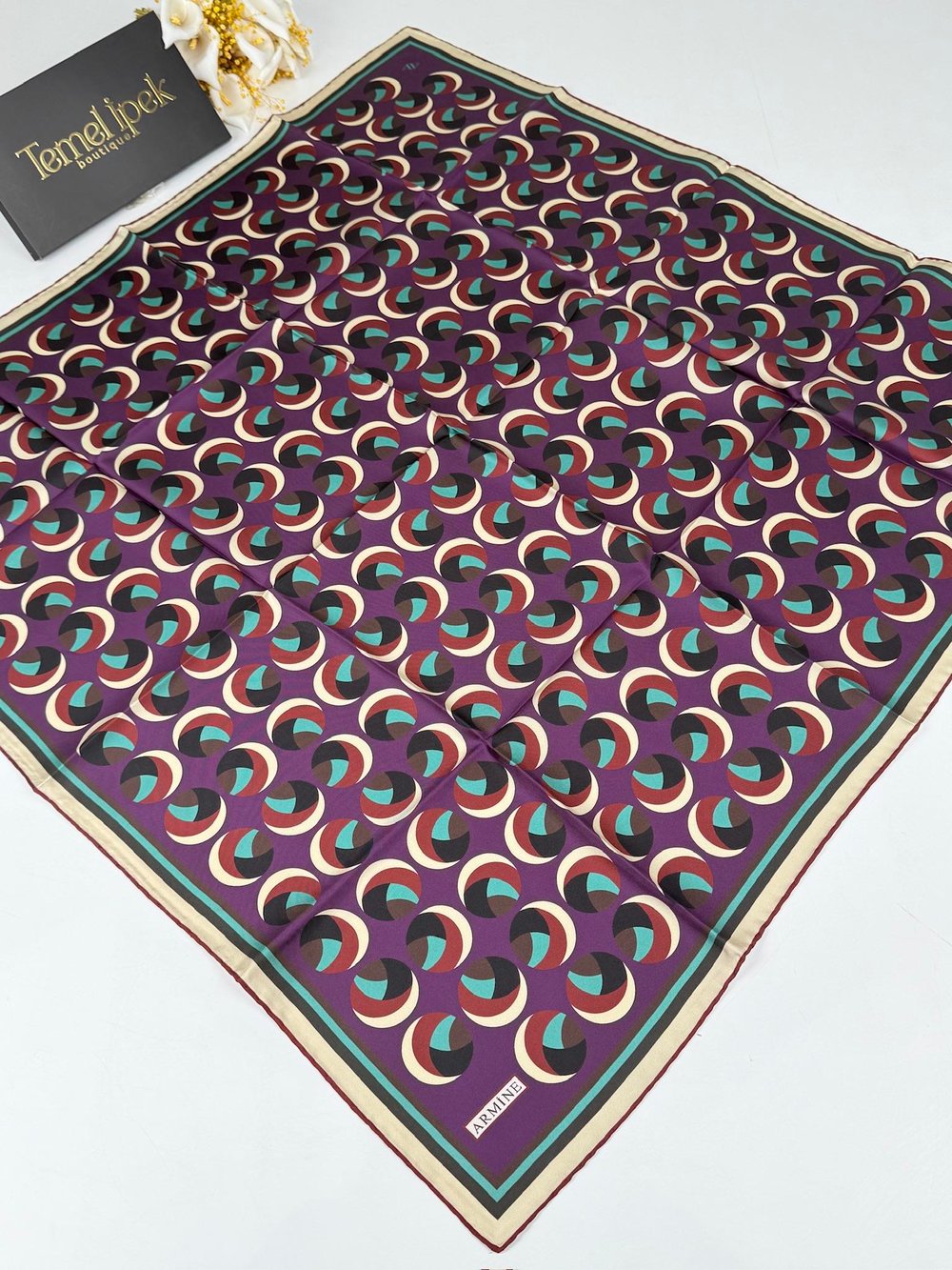 Armine - Sonbahar Kış Saf Twill İpek Eşarp 9219D(T)