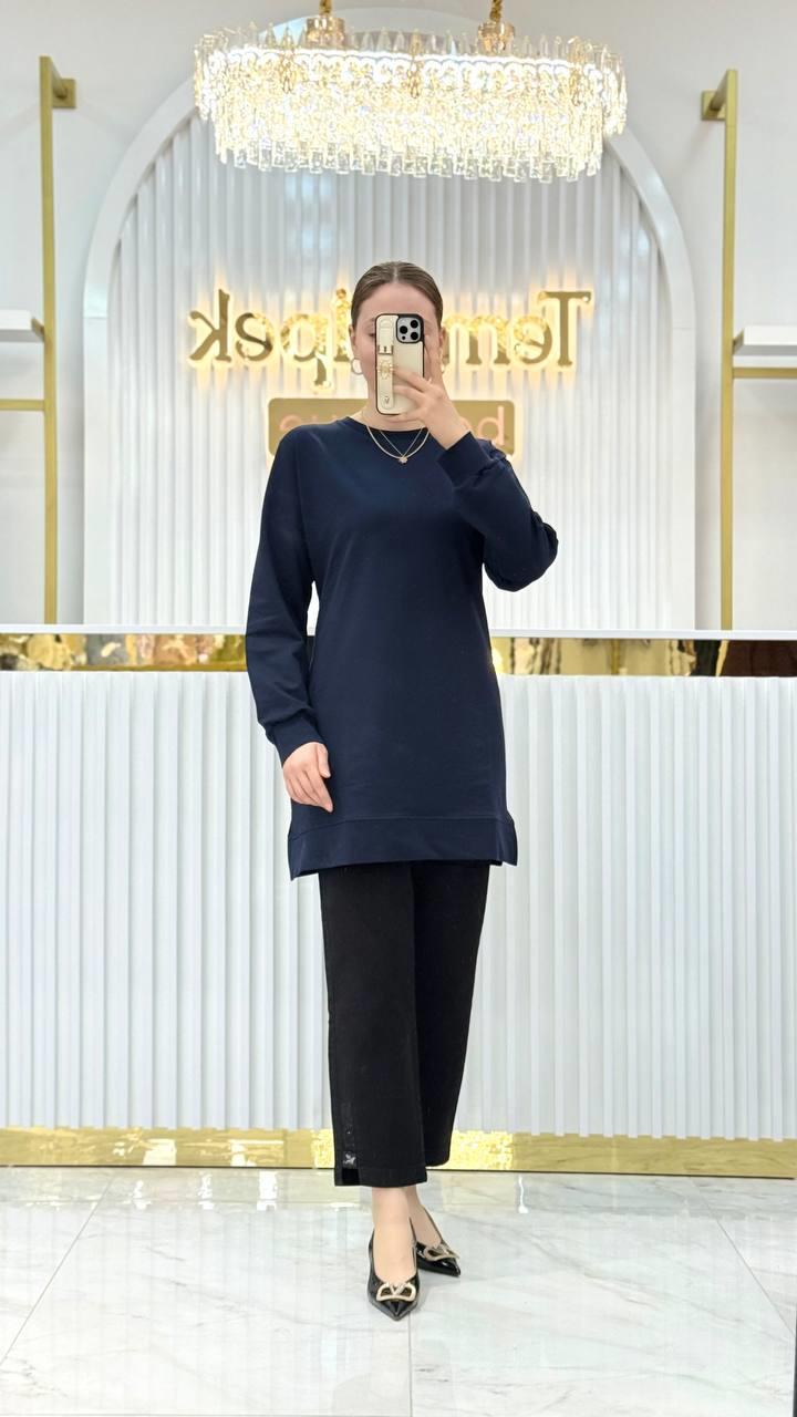 Basic İki İplik Kompakt Penye Tunik 03142