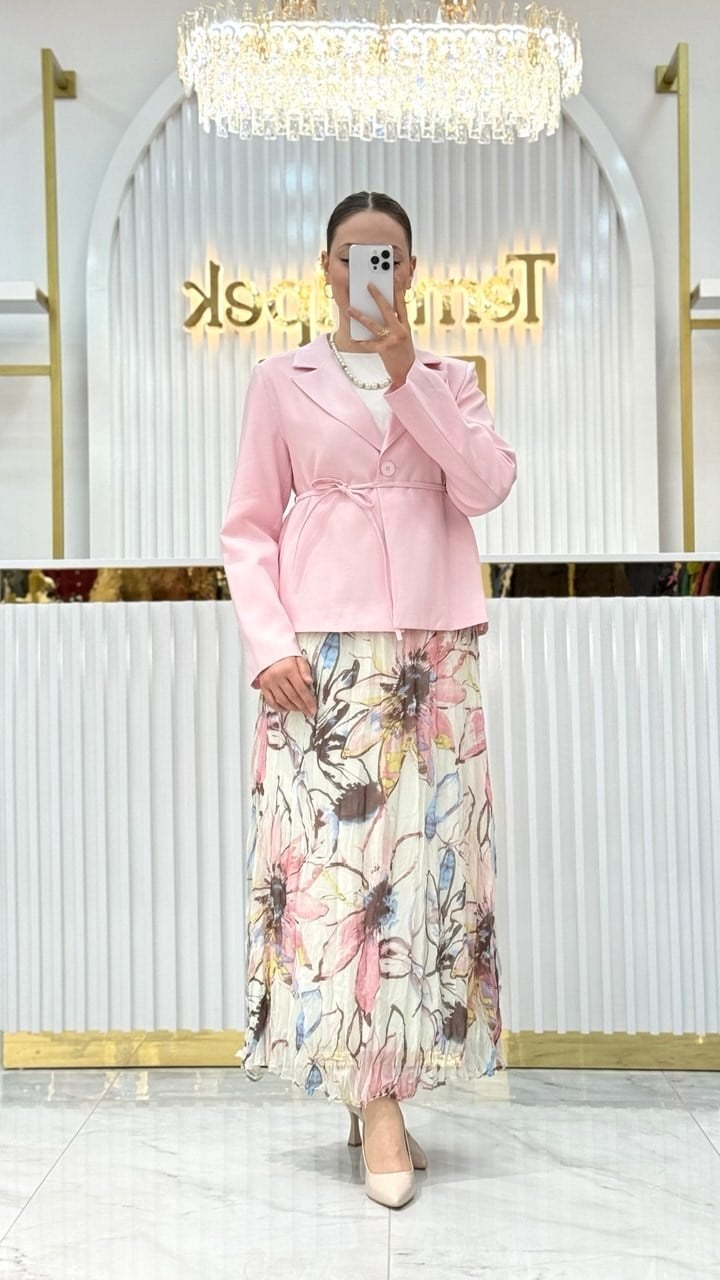 Etekli Blazer Takım