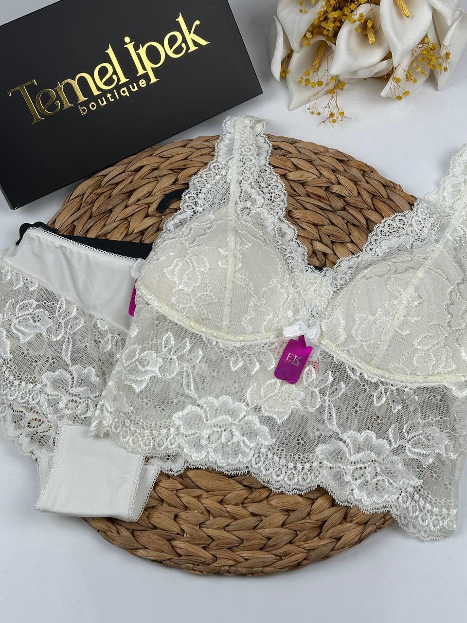 F.K. - Dantelli Desteksiz Balensiz Bralet Takım 410