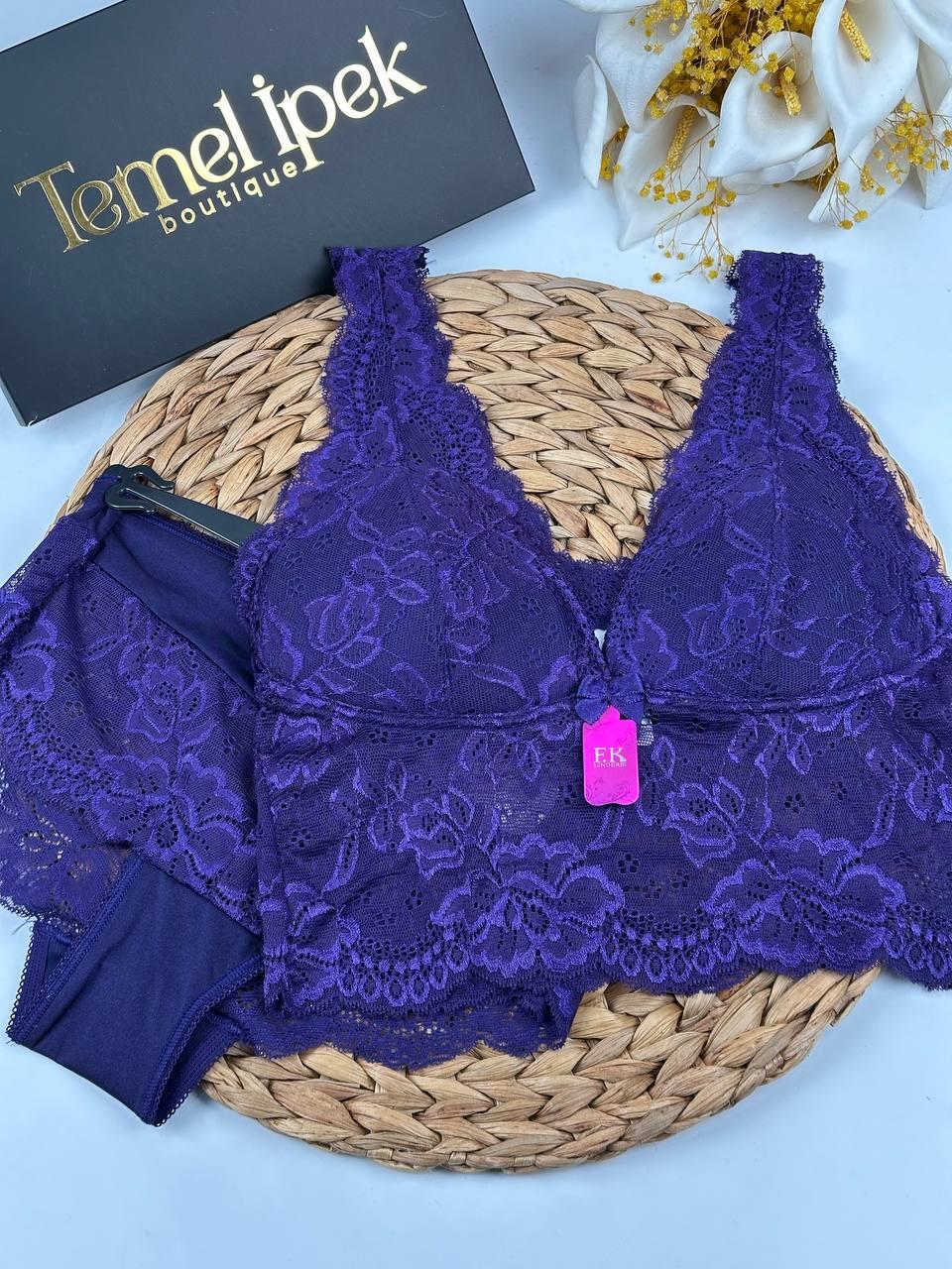 F.K. - Dantelli Desteksiz Balensiz Bralet Takım 410