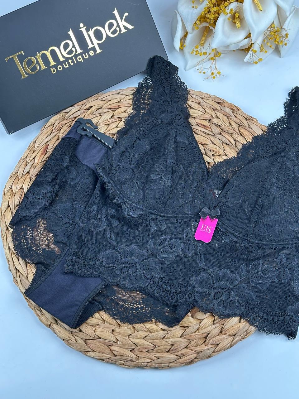 F.K. - Dantelli Desteksiz Balensiz Bralet Takım 410