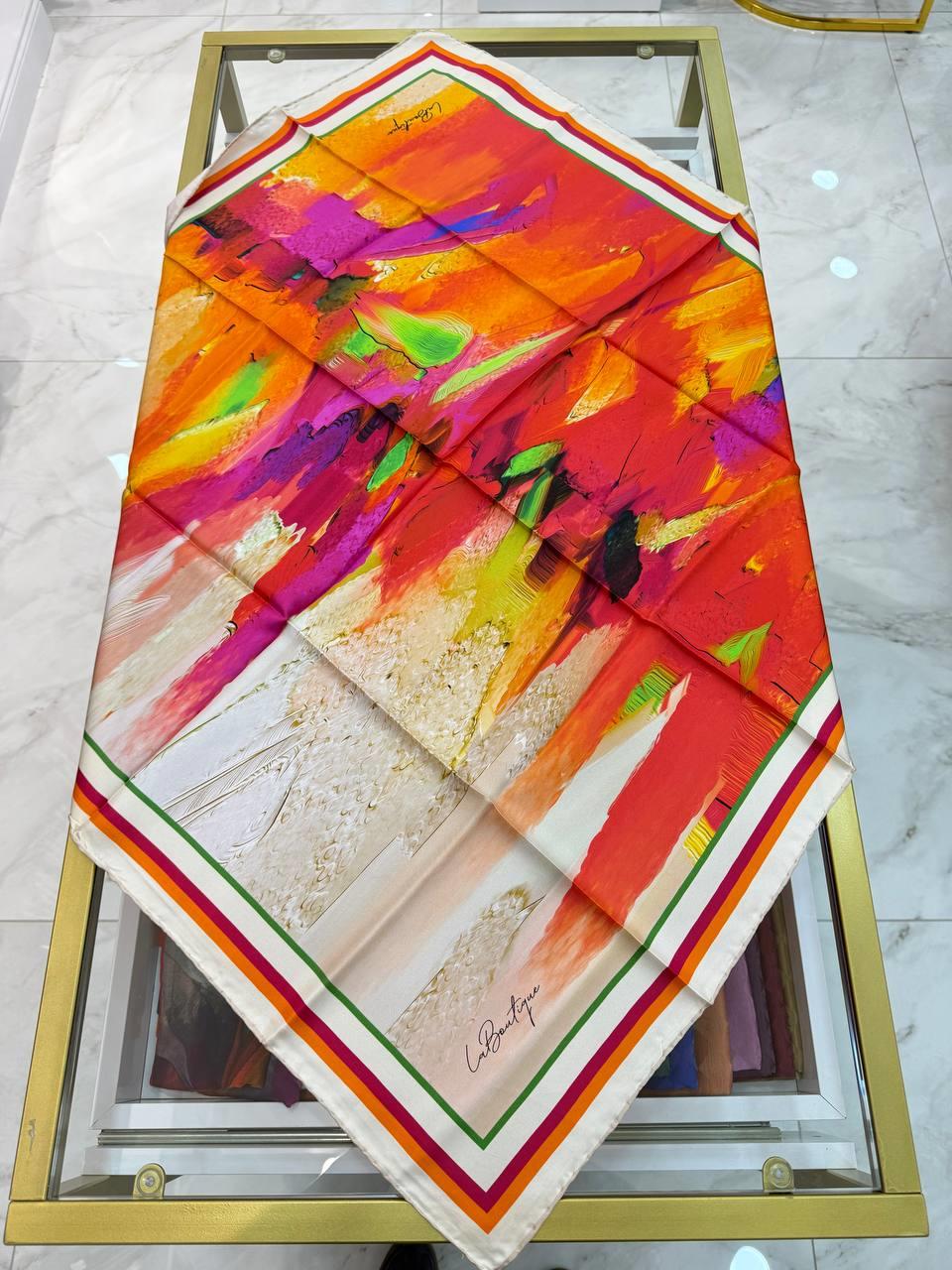 La Boutique - İlkbahar Yaz Twill İpek Eşarp 2080