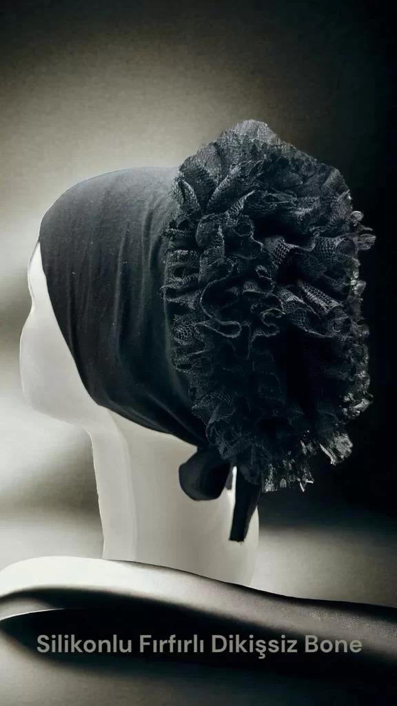 La Boutique - Silikonlu Fırfırlı Dikişsiz Bone LABQ458124723