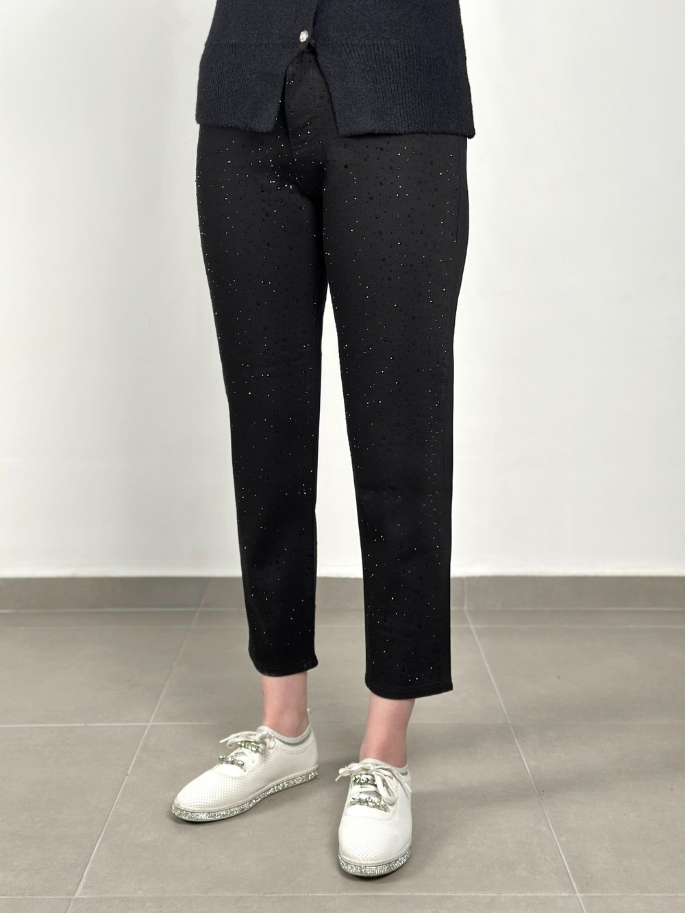 La Carte Jeans - Serpme Damla Taş Detaylı Mom Jean 0291TAS