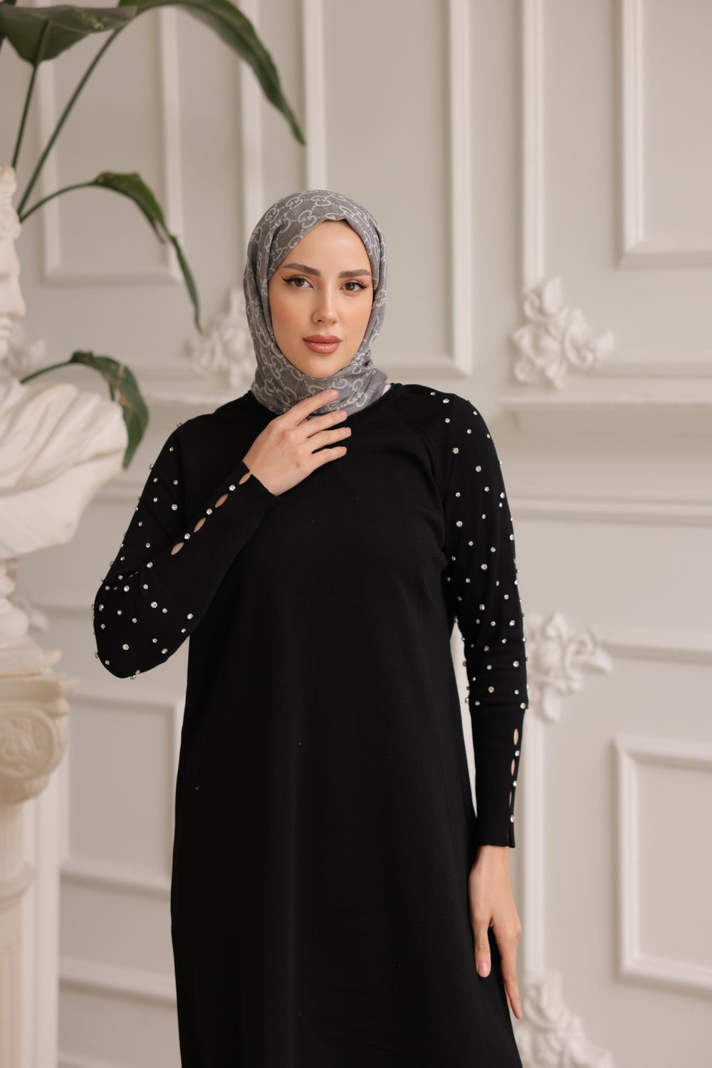 Merserize Kolu Beyoğlu Taşlı Tunik 140151
