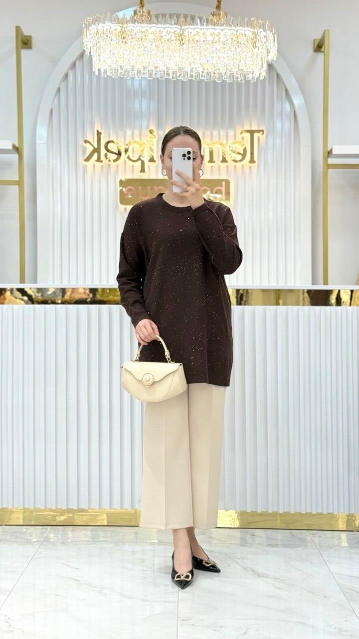 Pul Detaylı Oversize Tunik 145117