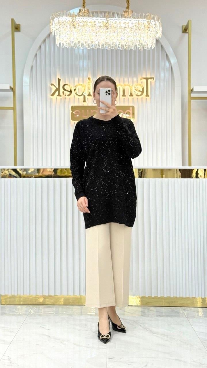 Pul Detaylı Oversize Tunik 145117