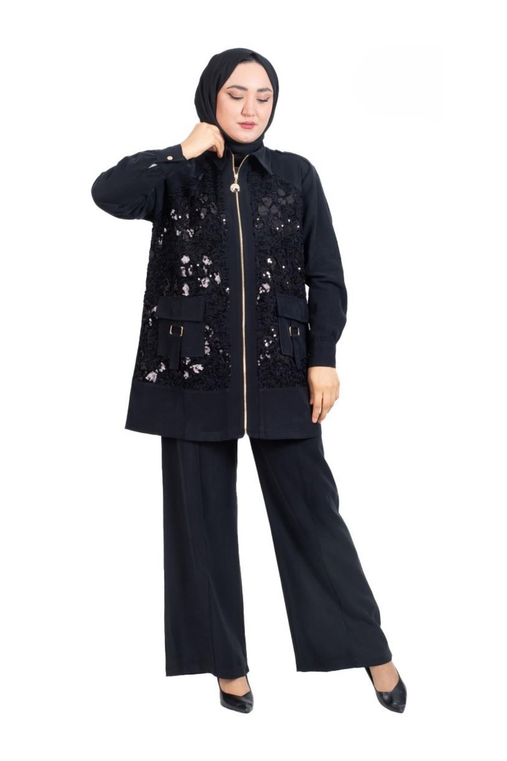 Pul Payet Pantolonlu Takım 3385