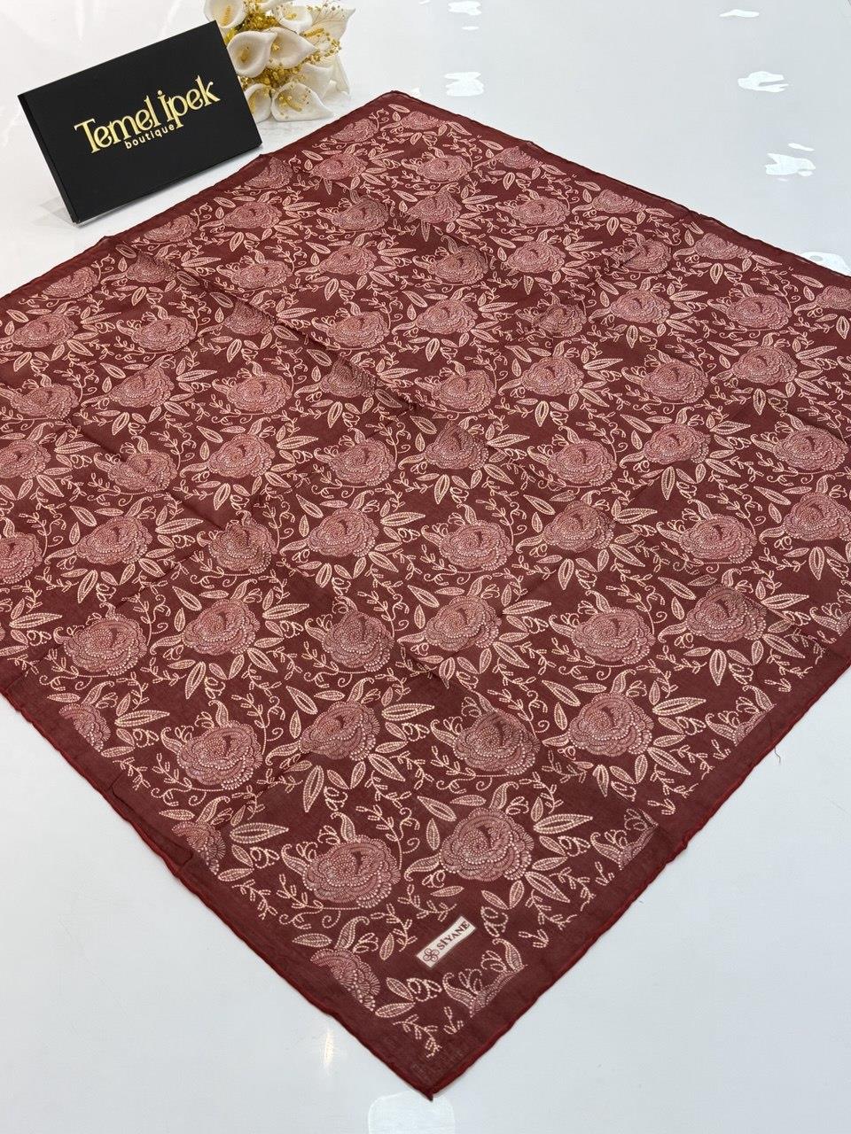 Siyane - El Dikişli Pamuk Eşarp 03219
