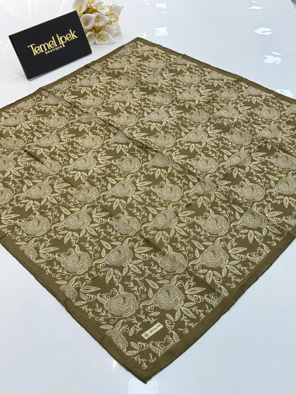 Siyane - El Dikişli Pamuk Eşarp 03219