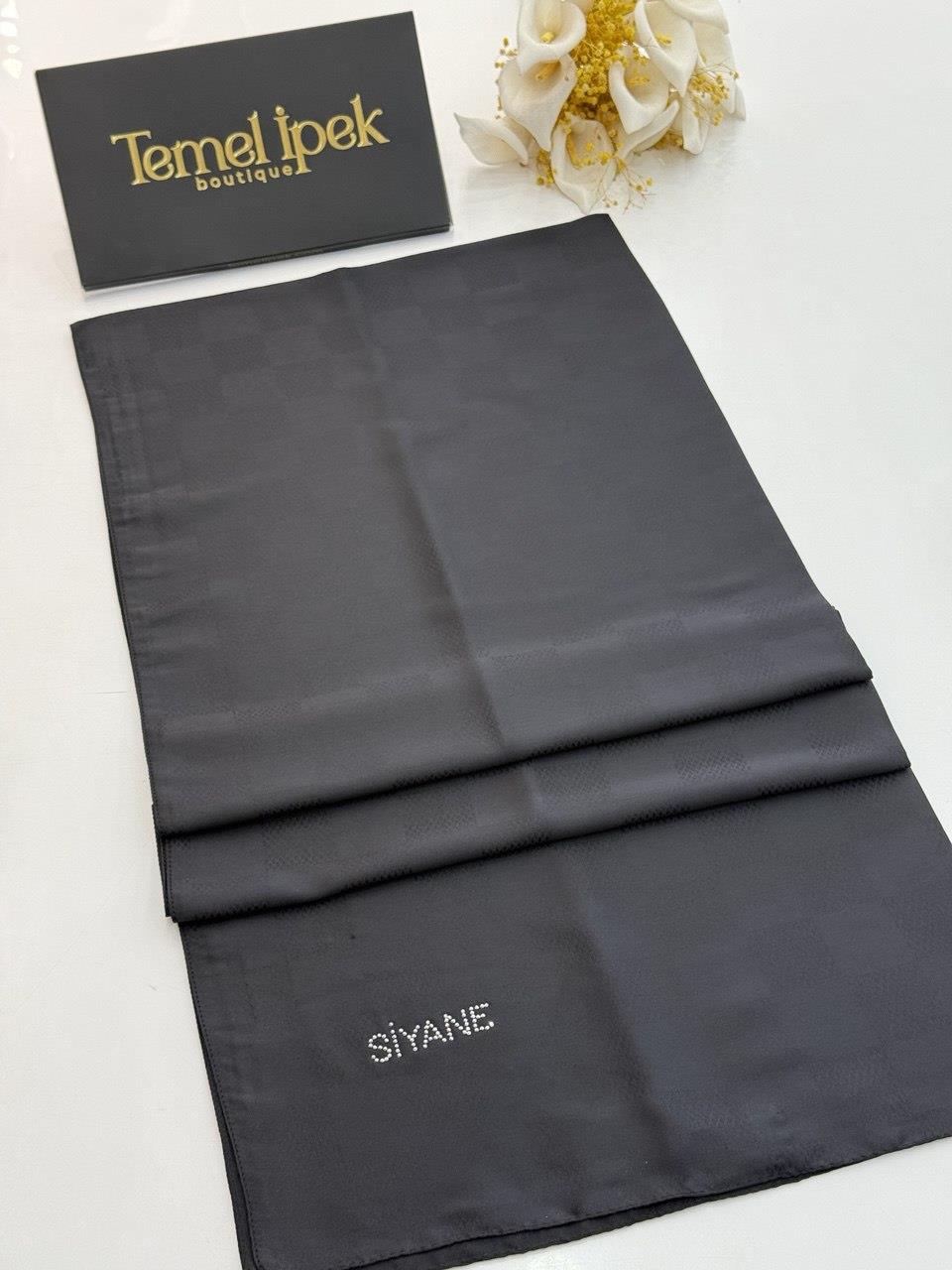 Siyane - Pamuk Jakar Dama Şal 03190