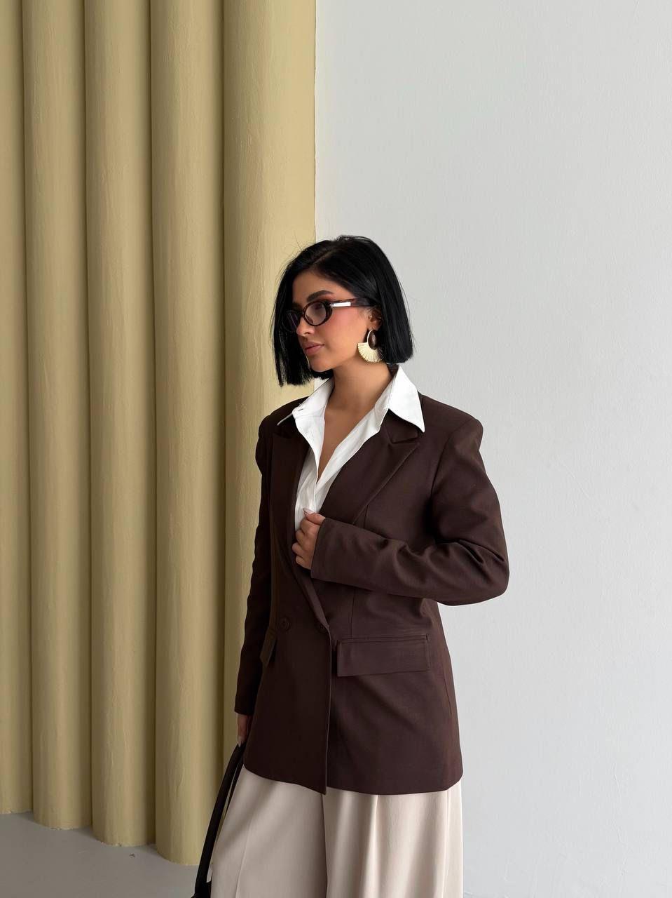 Blazer Ceket-Kahve