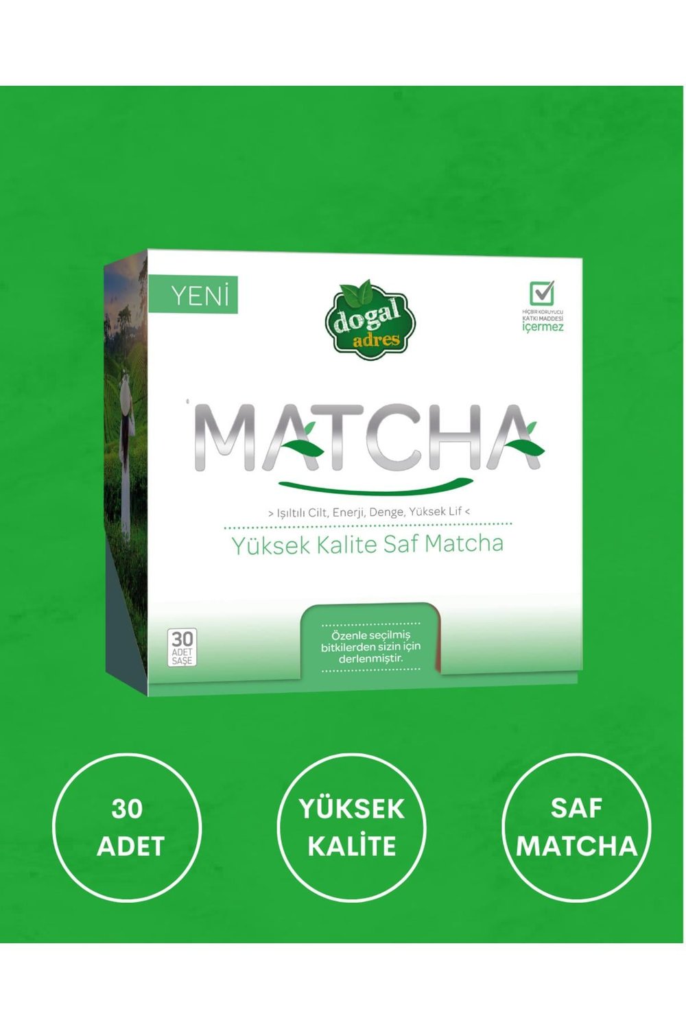 Matcha - Yüksek Kalite Saf Matcha - 30 Şase ( 30 X 1,5 gr )