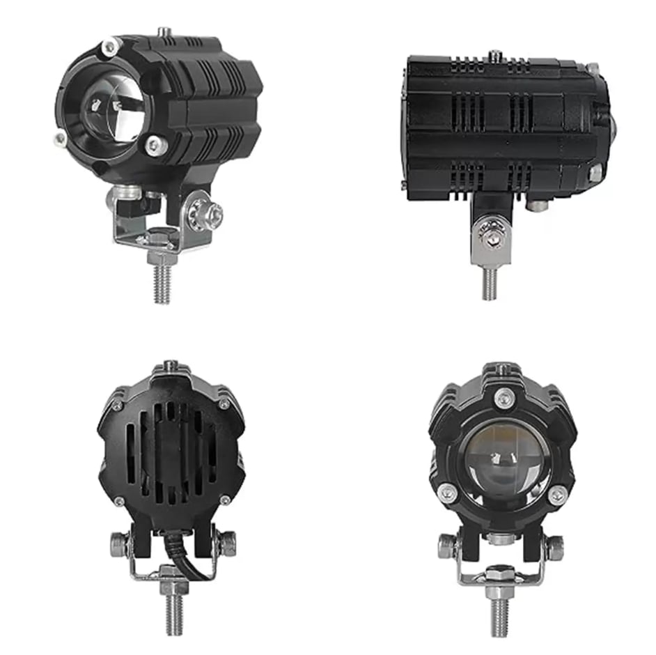 Altı Kanatlı Yuvarlak LED Far (12V – 60V) | Güçlü Aydınlatma & Sportif Tasarım