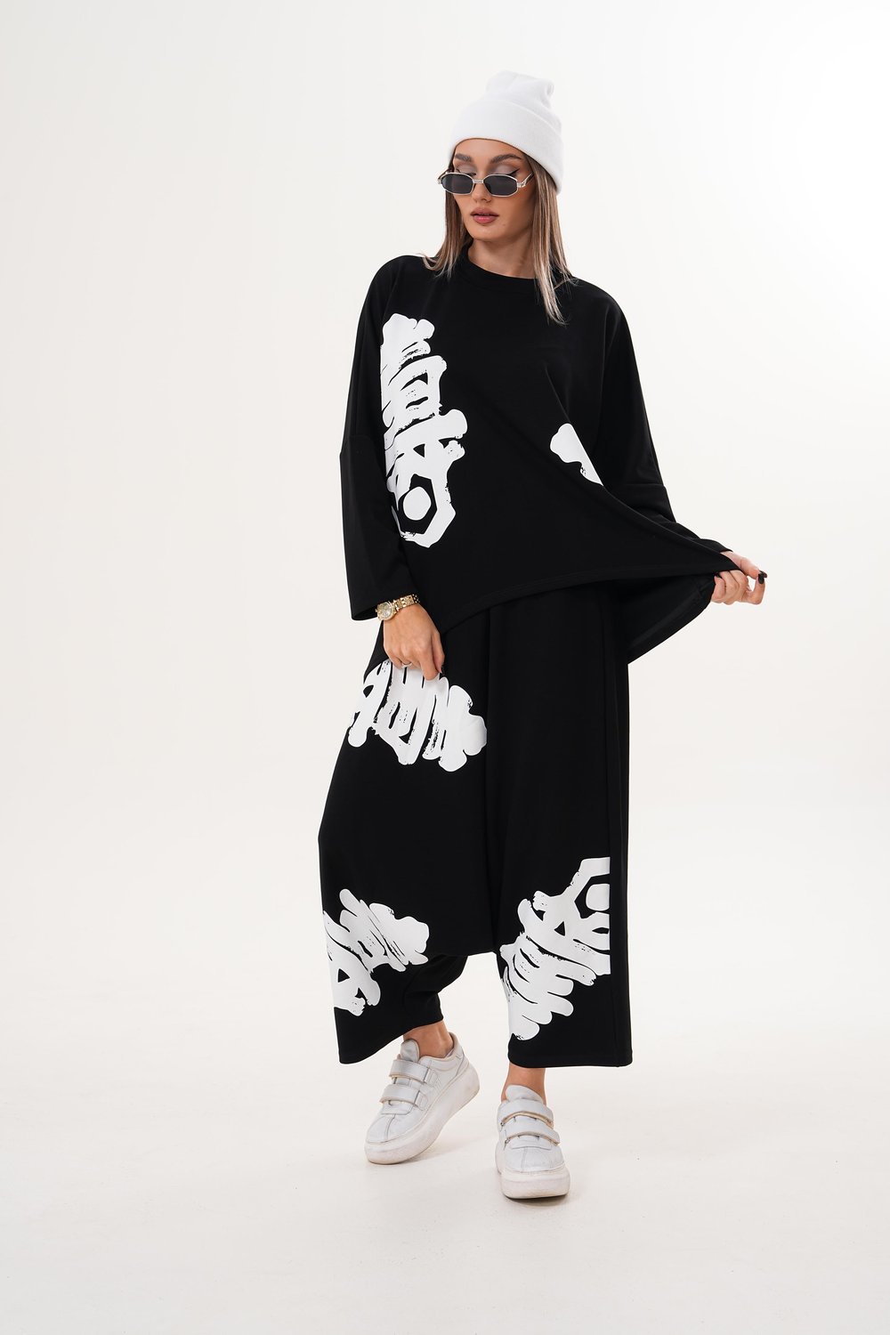Kadın Baskılı Oversize Oysho İkili Takım 