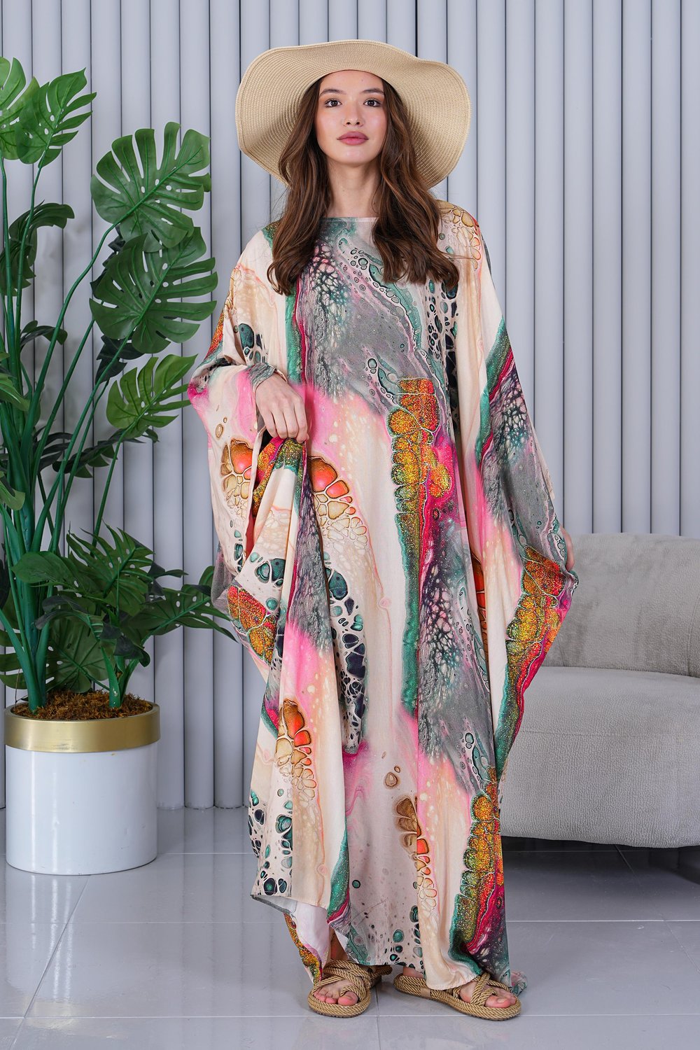 Kadın Desenli Abaya