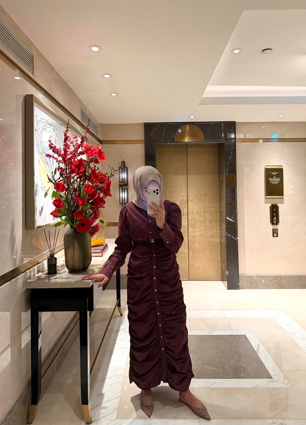 BÜZGÜLÜ TASARIM GÖMLEK ELBİSE-BORDO