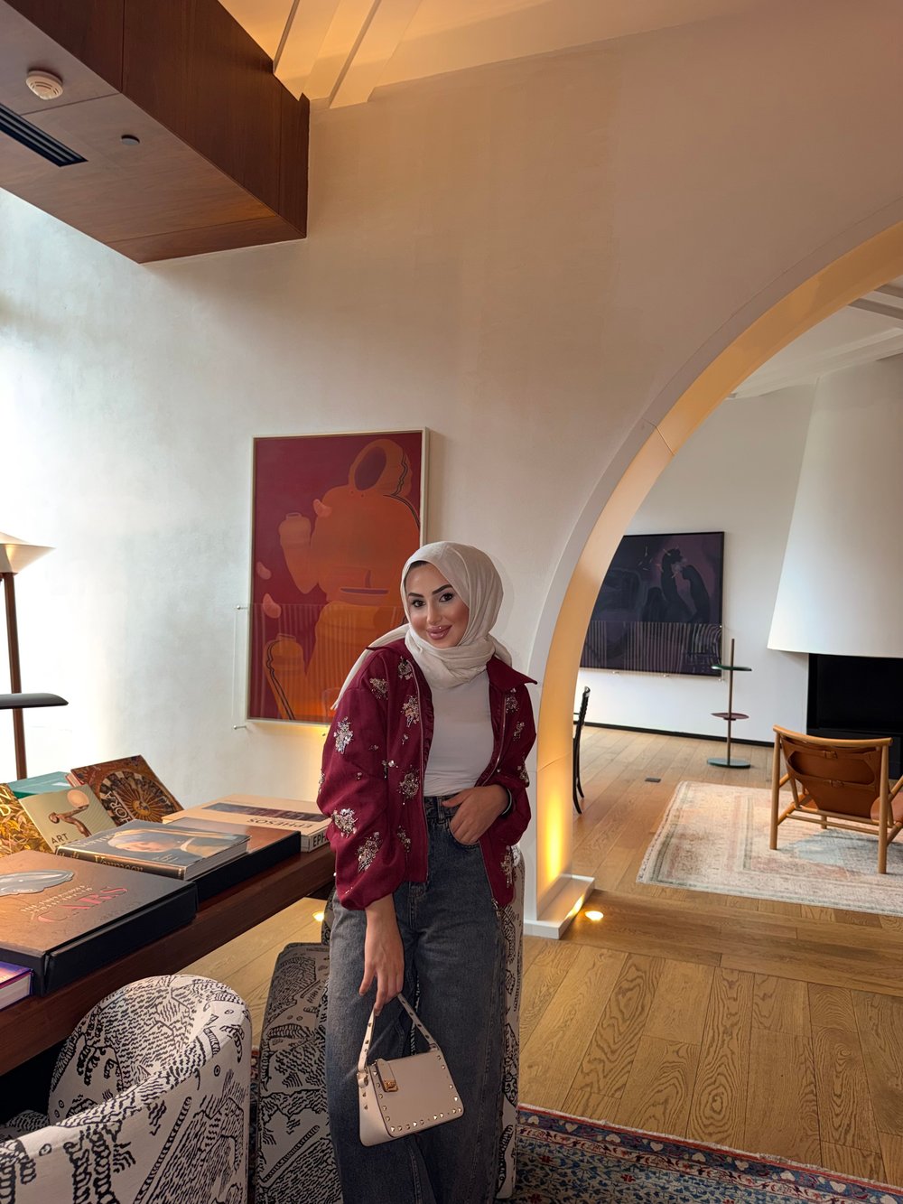 LİNA NAKIŞLI SÜET CEKET- BORDO