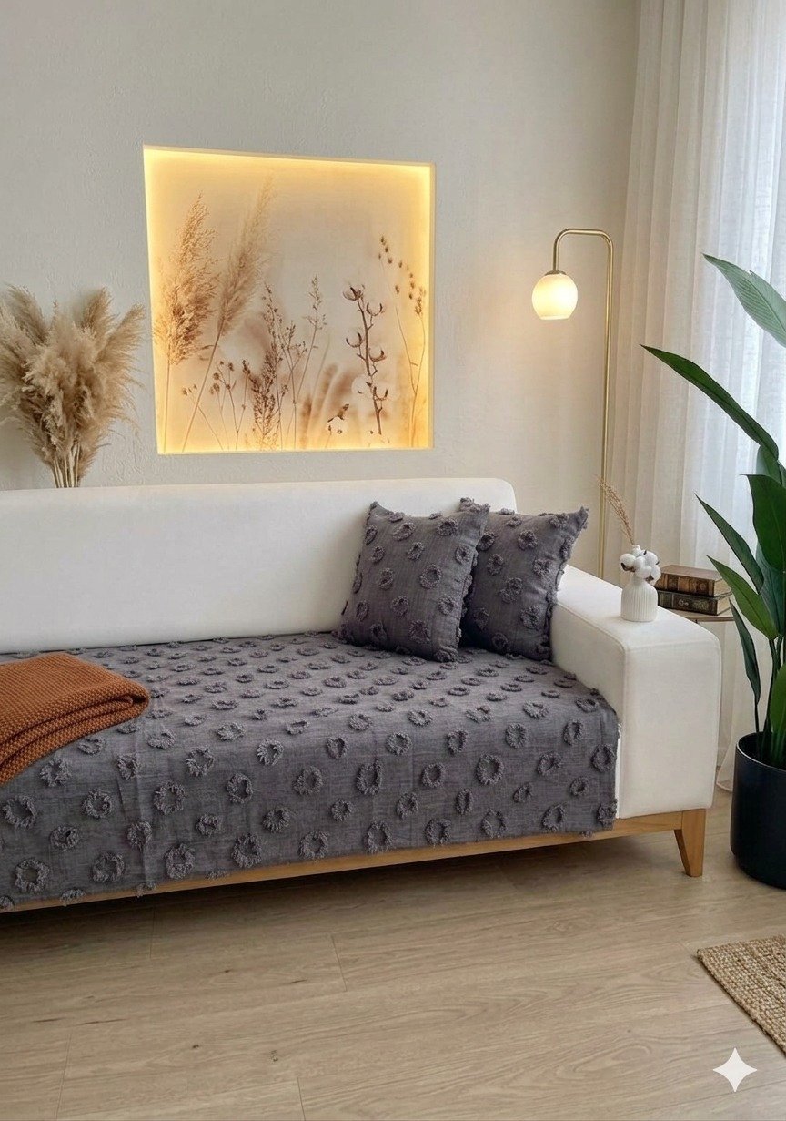 PONPON MODEL KOLTUK ÖRTÜSÜ  100*240