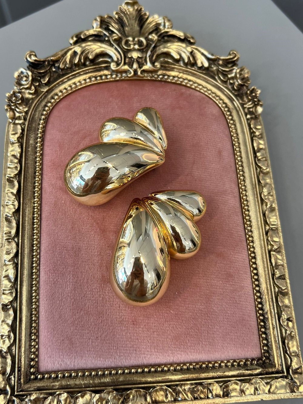 Çoklu Damla Gold Küpe