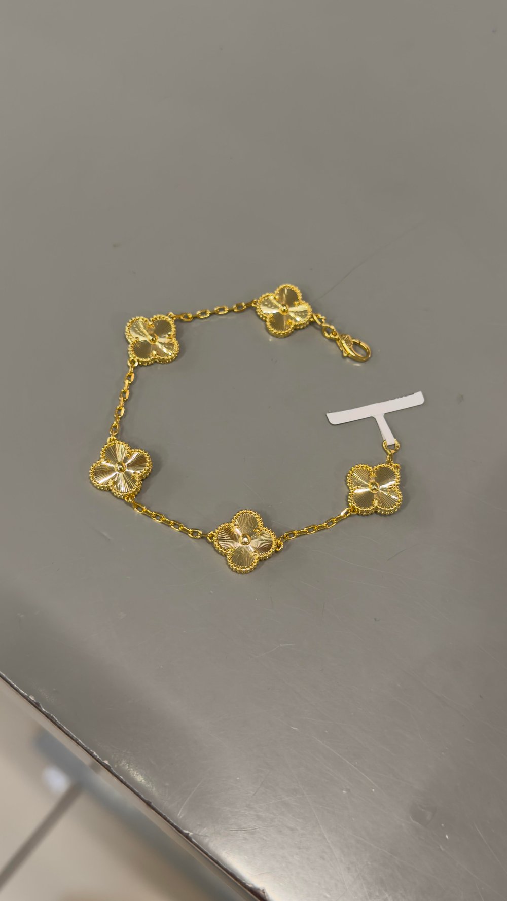 İthal Seri Gold Yonca Bileklik