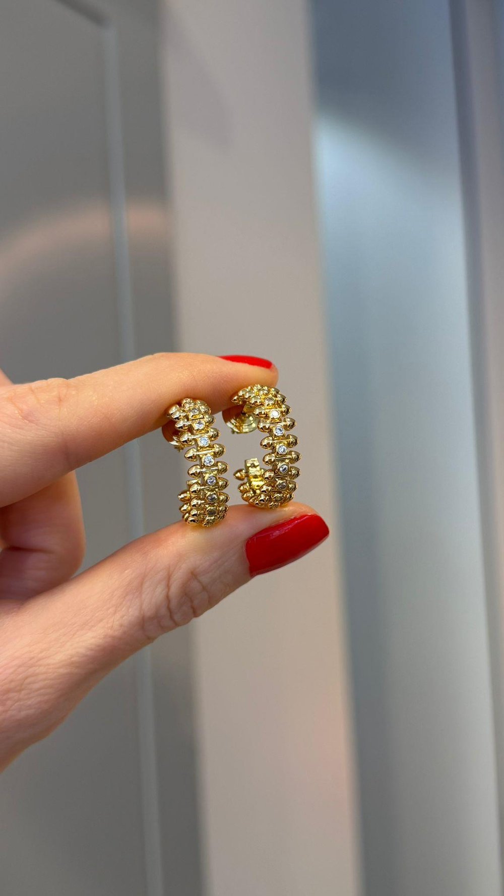 Marka Model İthal Seri Gold Halka Küpe