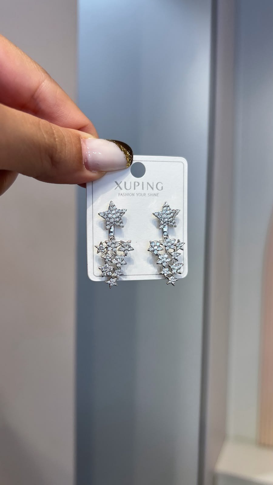 Özel Seri 14K Tasarım Demet Yıldız Küpe