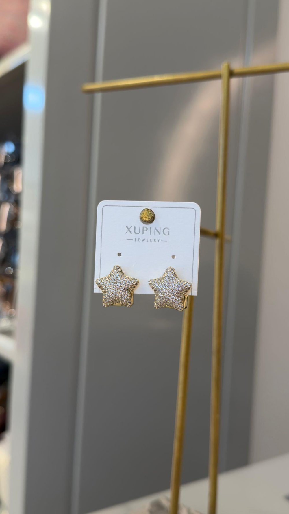 Özel Seri 14K Taşlı Yıldız Küpe