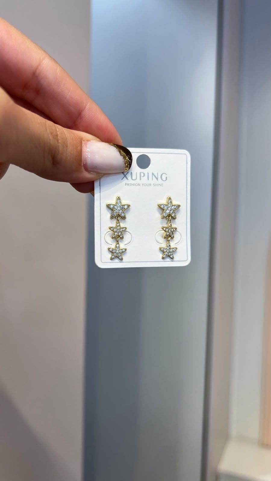 özel Seri 14K Yıldız Sallantılı Küpe