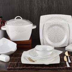ArYıldız Bone Square Porselen 60 Parça Yemek Takımı AR45005