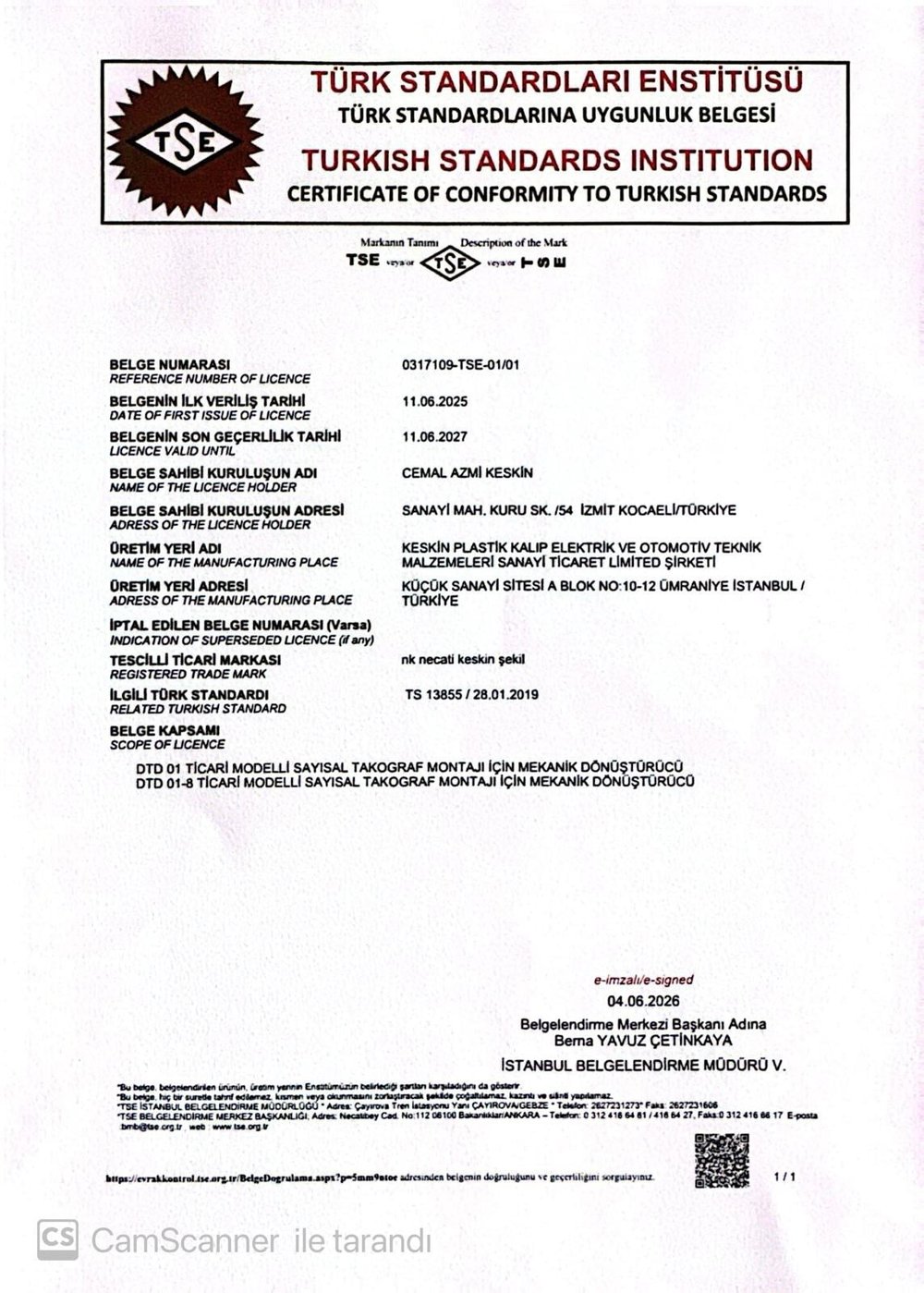 NK DTD 01 DÖNÜŞTÜRÜCÜ AVANTAJ20