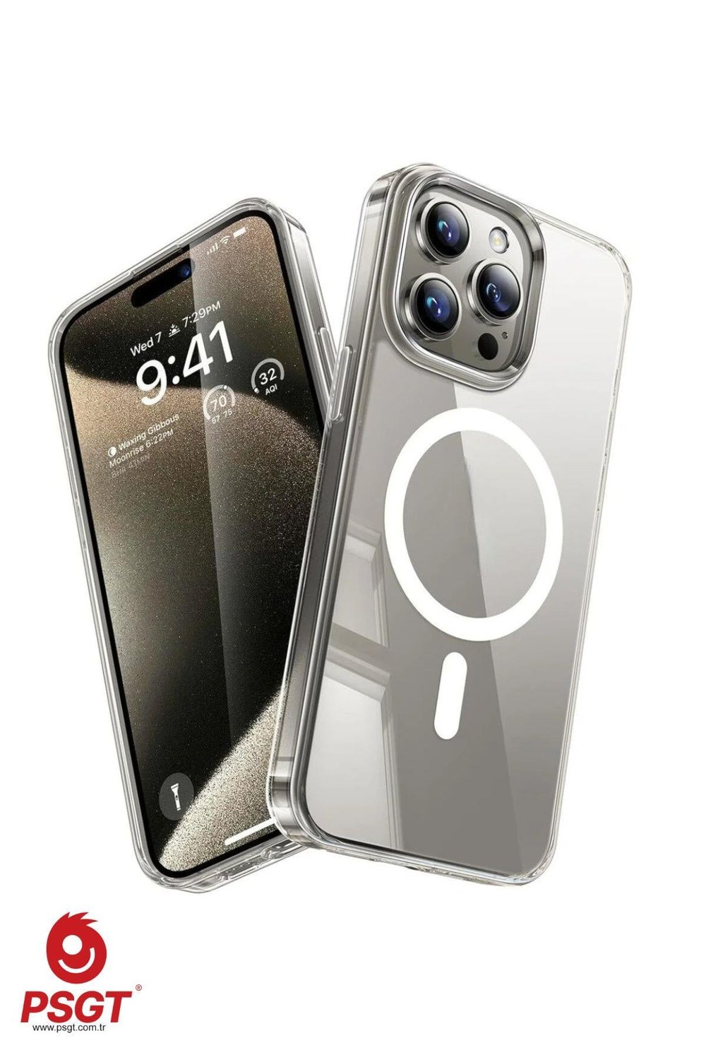 Appe Iphone Kılıf Magsafe Wireless Şarj Destekli Şeffaf Kapak Magnetic Crystal Case