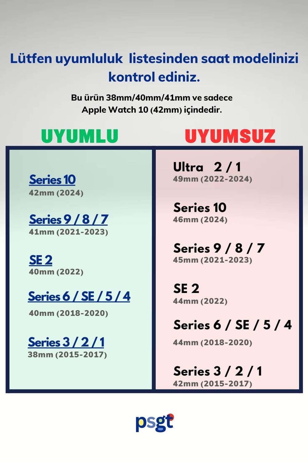 Apple Watch Uyumlu Seri: 1/2/3/4/5/6/se/7/8/9/10/11 Silikon Kordon A++