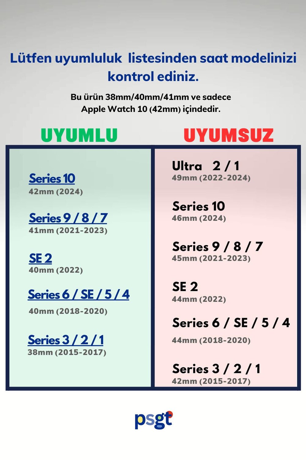 Apple Watch Uyumlu Seri: 1/2/3/4/5/6/se/7/8/9/10/11 Silikon Kordon A++