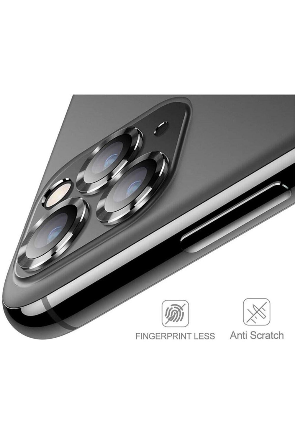 Iphone 12 Pro ,11 Pro, 11 Pro Max Siyah Temperli Kamera-mercek Lens Koruyucu 3 Adet