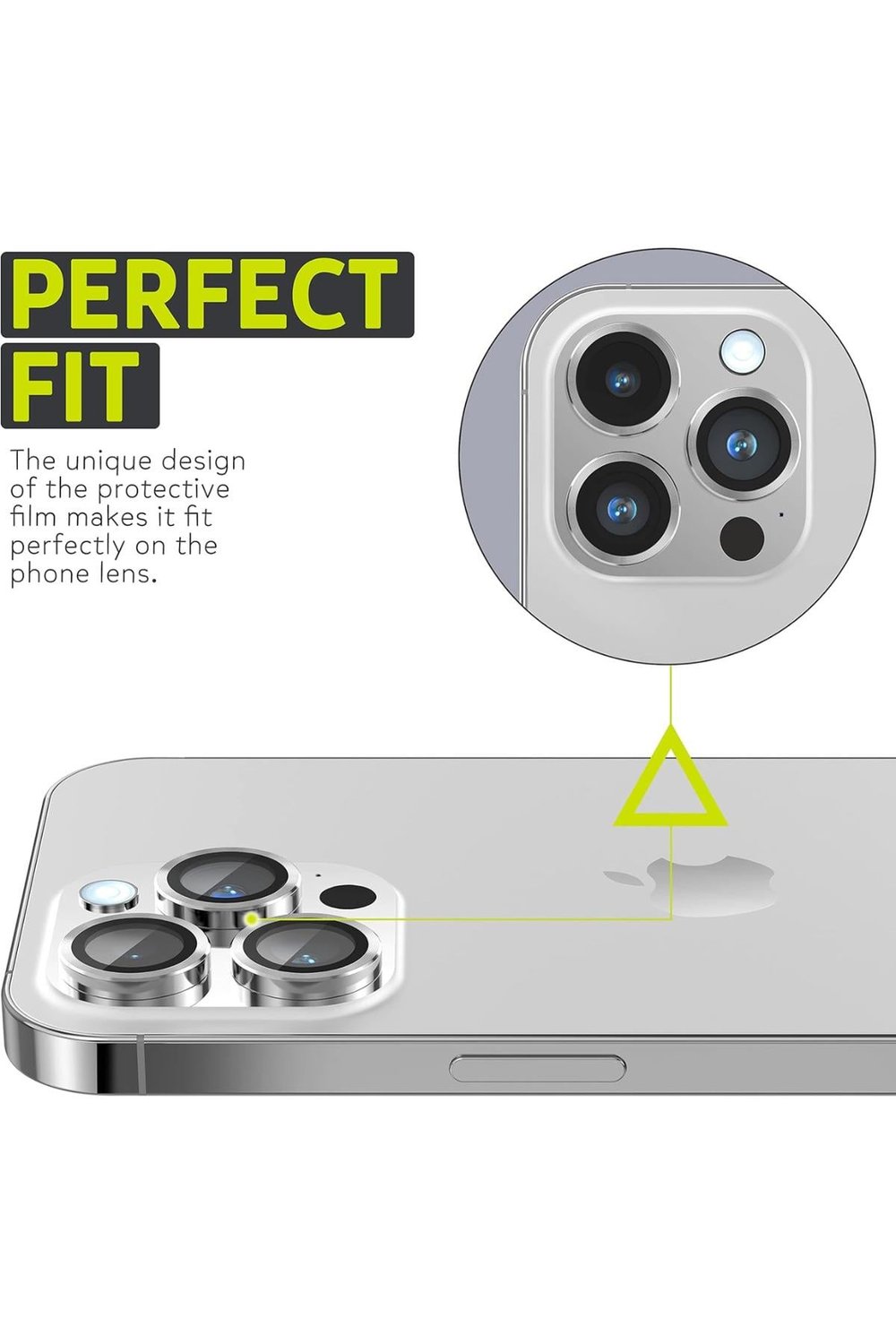 Iphone 12ProMax Uyumlu Alüminyum Alaşım 3d Kamera Lens Koruyucu
