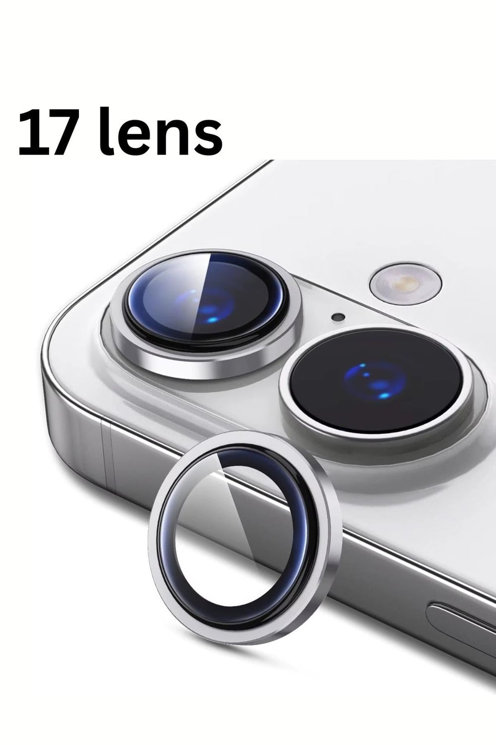 İphone 17 Uyumlu Kamera Koruma Lens Koruyucu Temperli Cam Uygulama Aparatlı