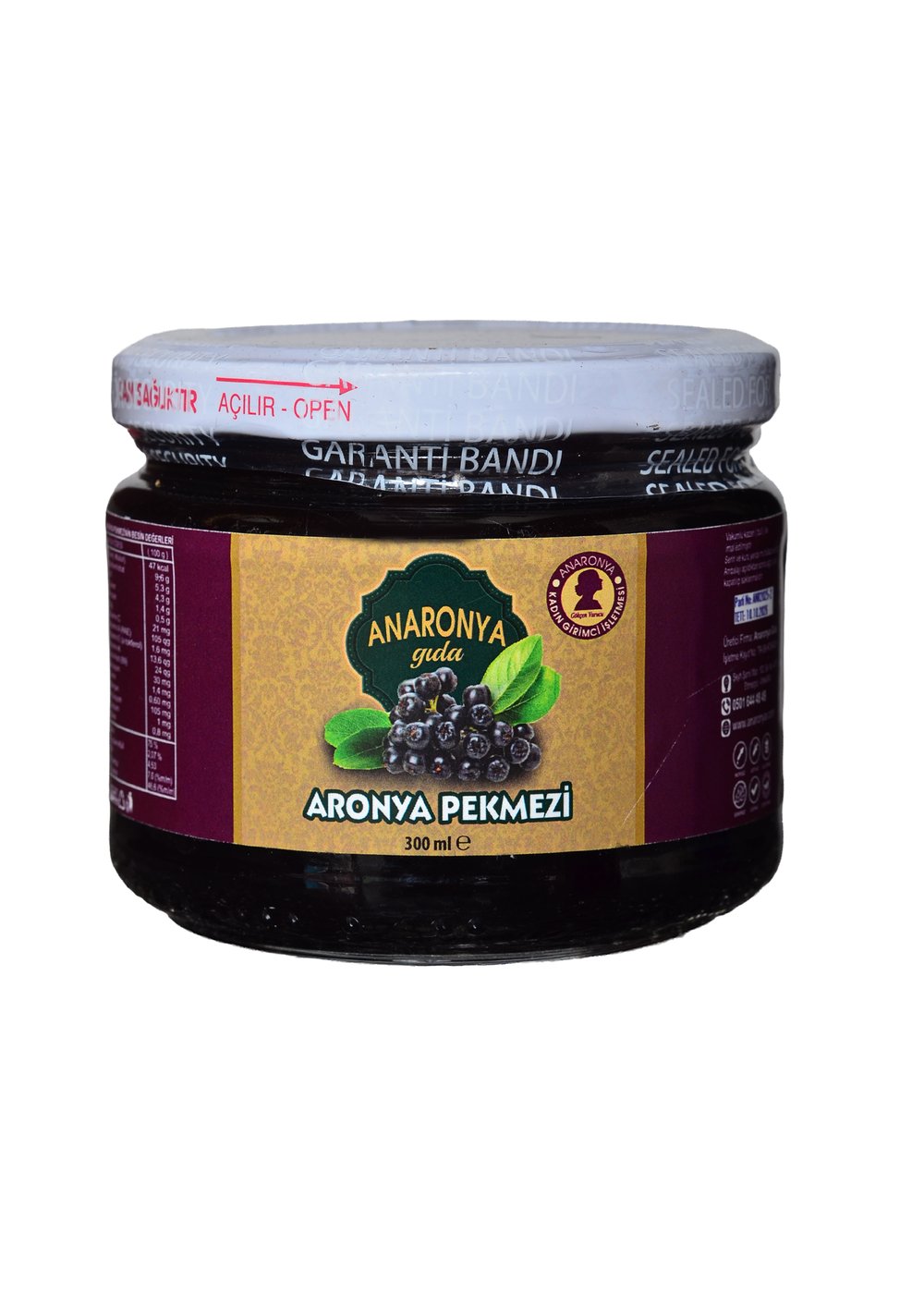 ARONYA PEKMEZİ-300 cl-VAKUMLU KAVANOZ