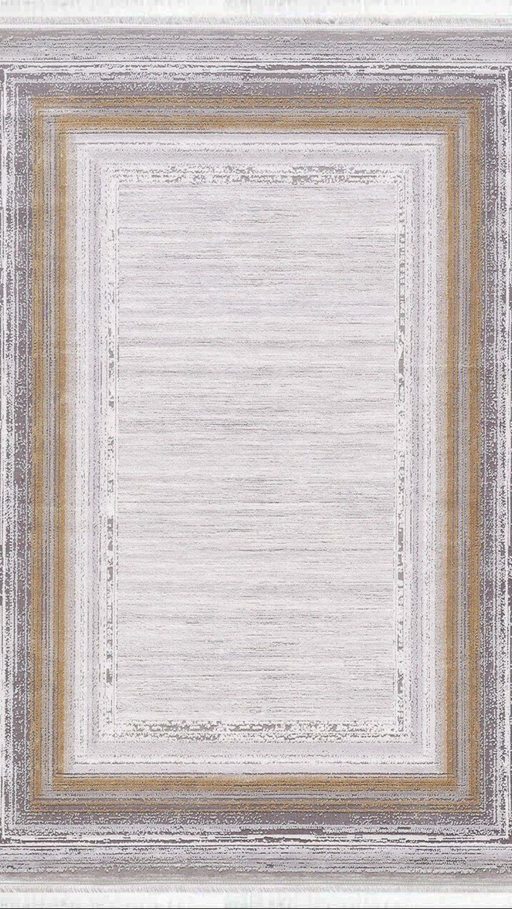 By Özer Halı Antrasit Renk Kiremit Bordürlü Modern  Artemis Halı Barok 02234A Salon Halısı