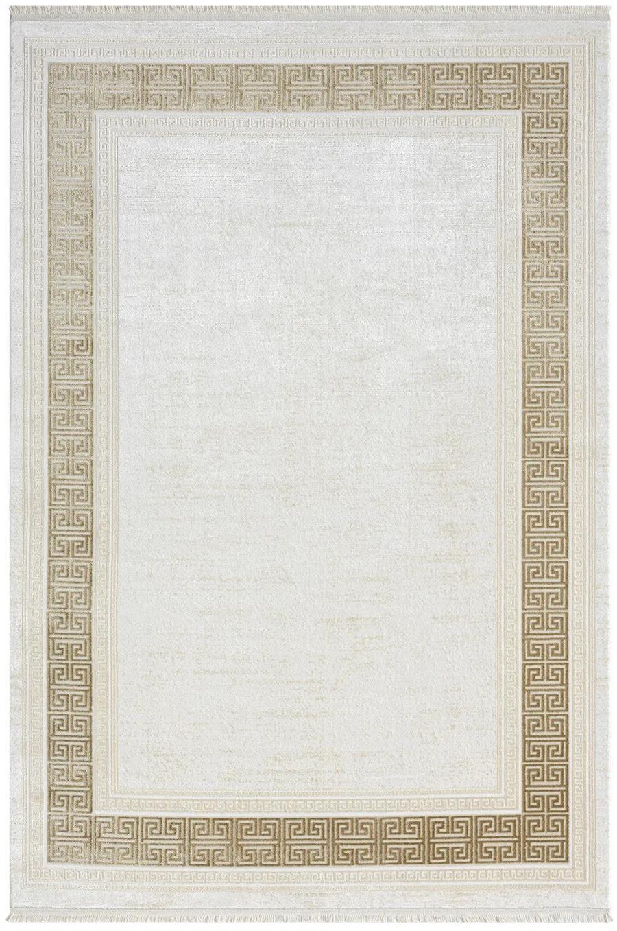 By Özer Halı Bej Halı Gold Çerçeveli  Karmen Halı Elegance Eg009A Salon Halısı
