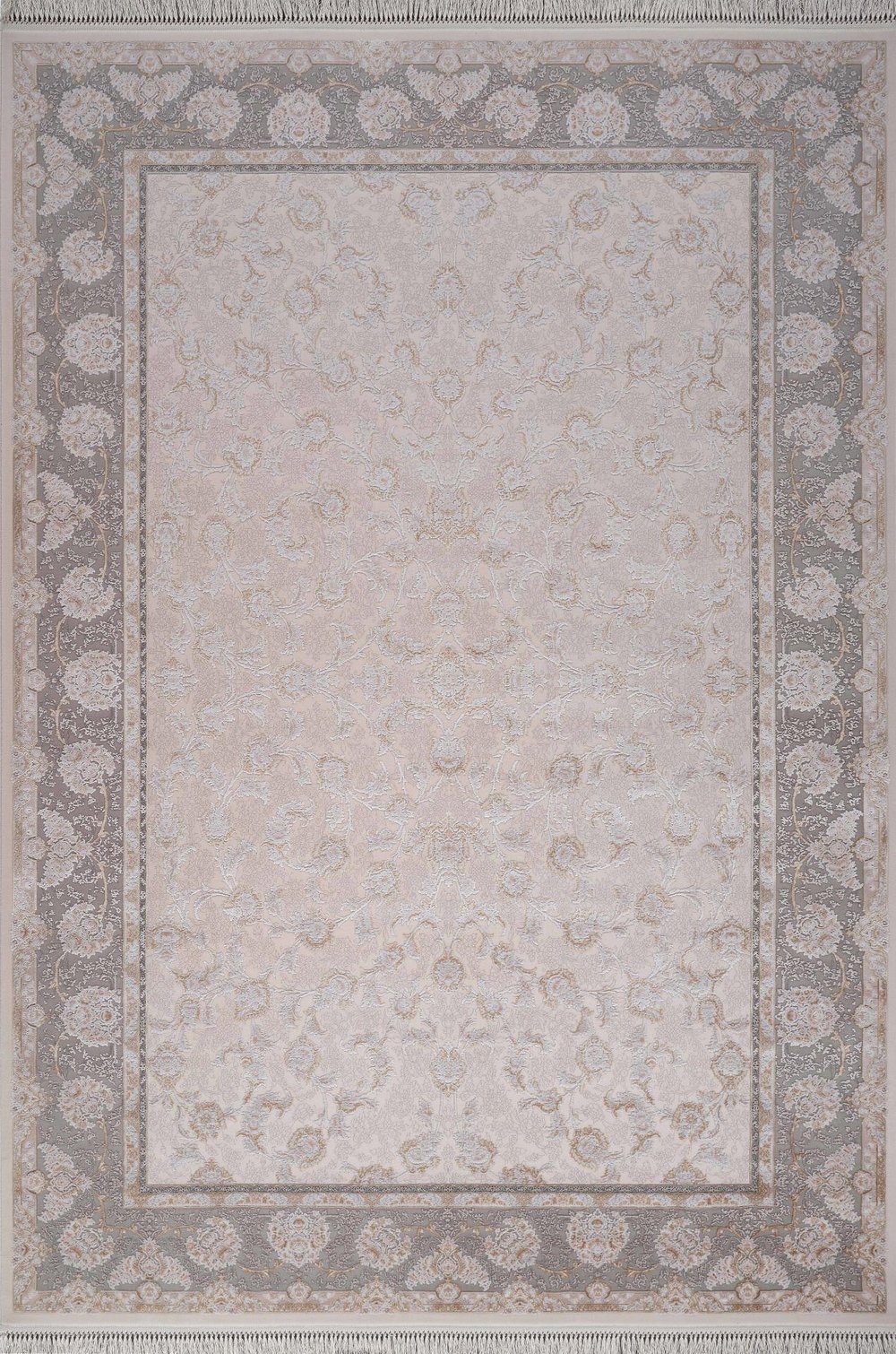 By Özer Halı Bej Kemik Renk Bordürlü Klasik Stil Artemis Halı Palace 05195A Salon Halısı