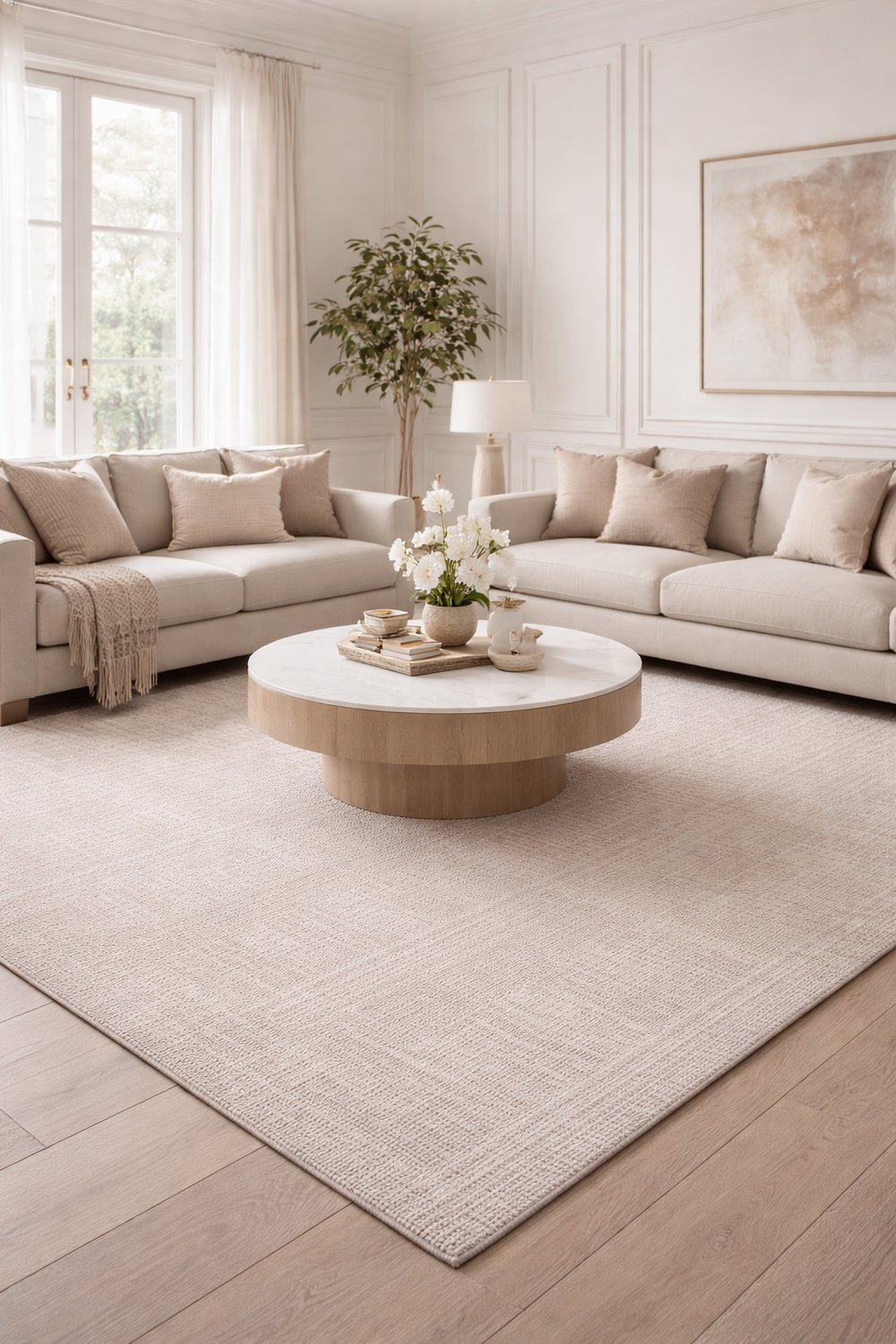 By Özer Halı Bej Renk Bej Desenli Modern Stil Artemis Halı Samoa 02964A Salon Halısı