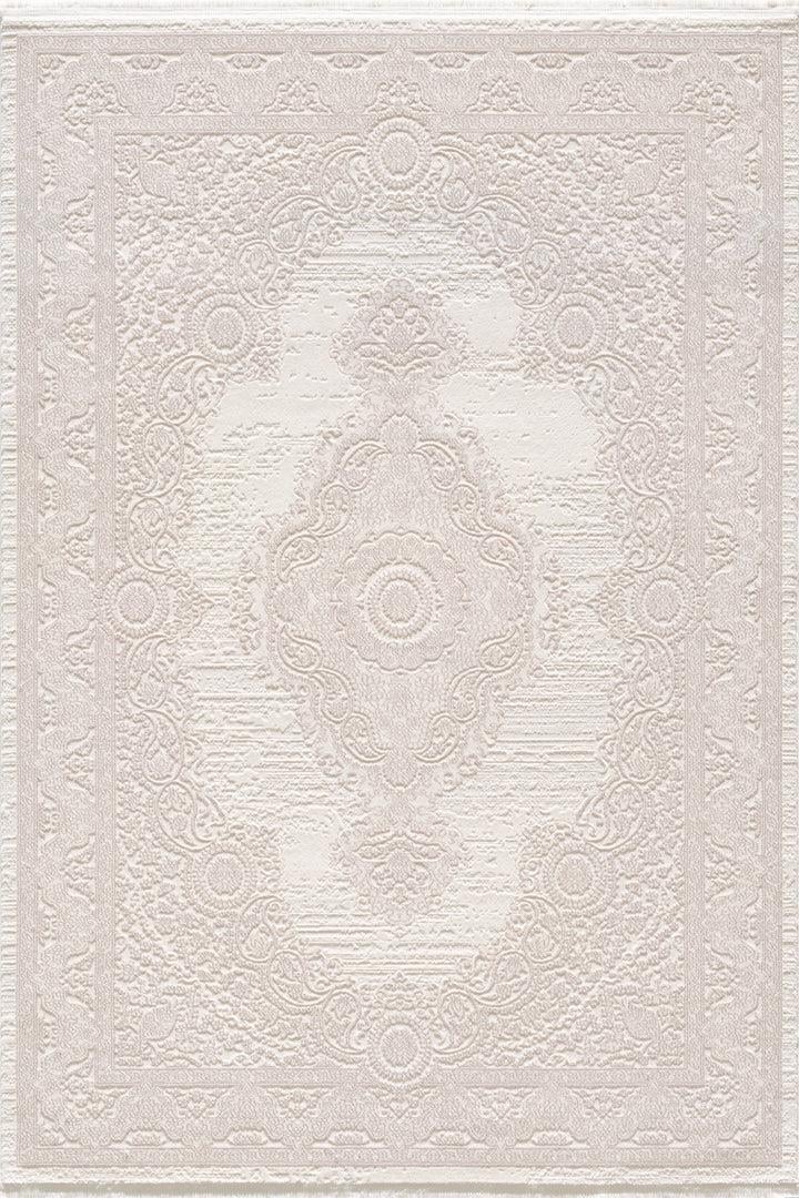 By Özer Halı Bej Renk Bordürlü Klasik Stil Armoni Silver SV72B Salon Halısı