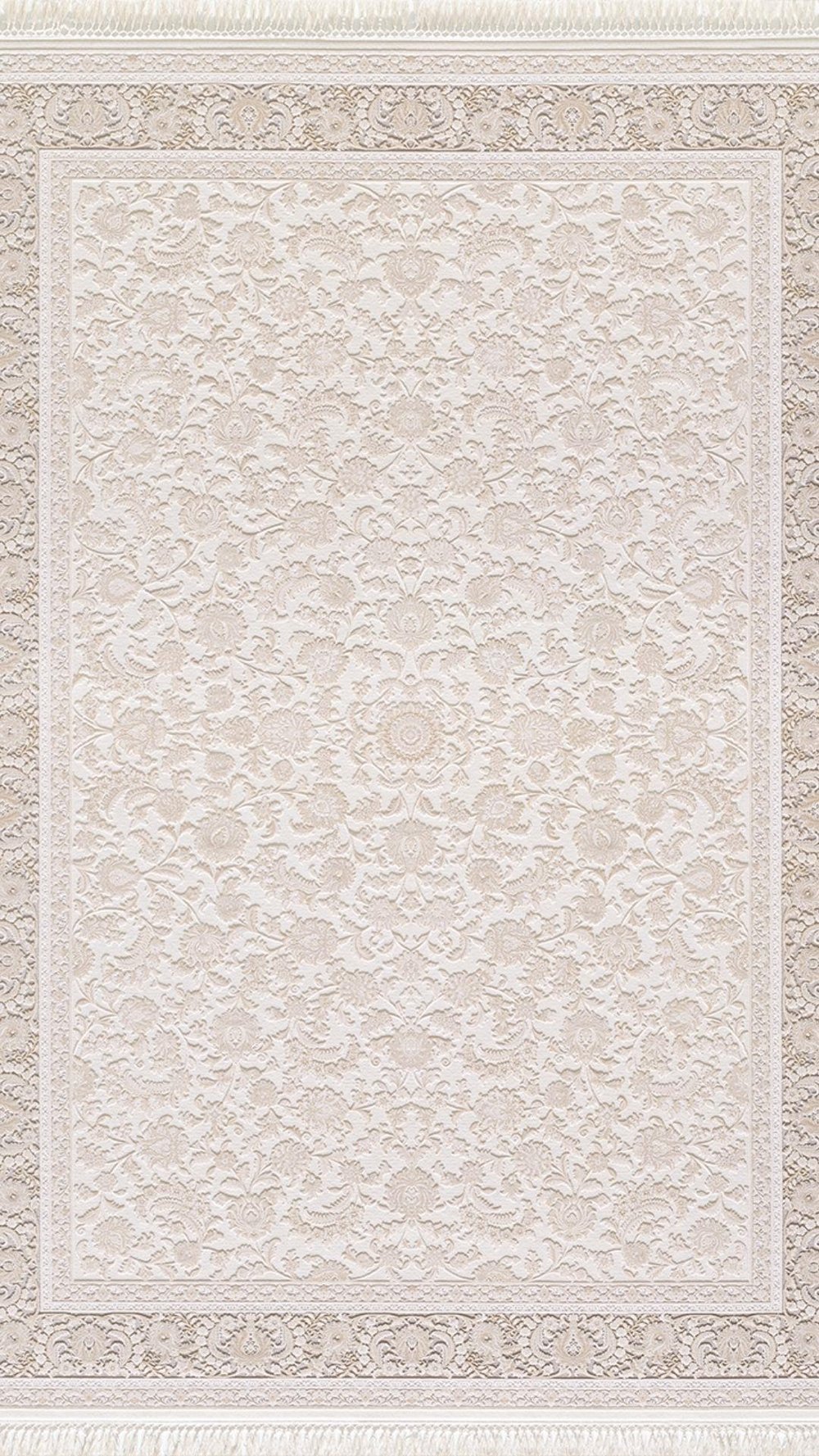 By Özer Halı Bej Renk Bordürlü Klasik Stil Artemis Halı Palace 05201E Salon Halısı