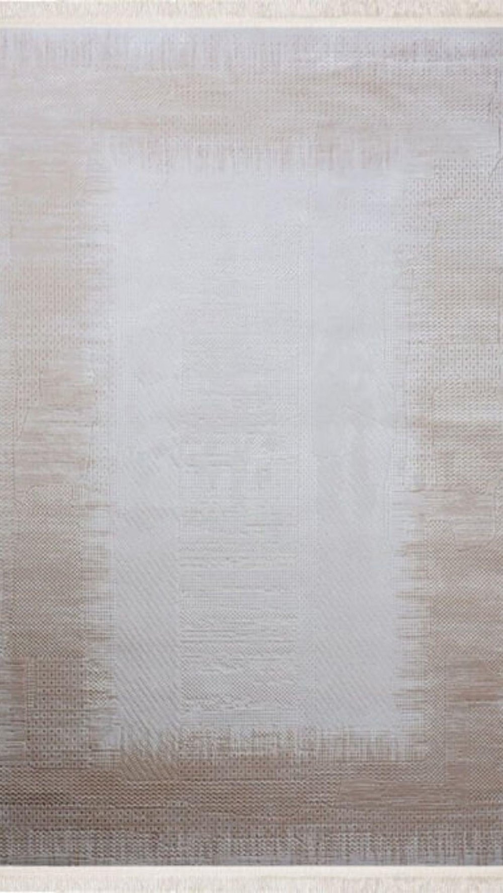 By Özer Halı Bej Renk Kahve Bordürlü Modern Stil Nexus Halı Rönesans 9195A Salon Halısı